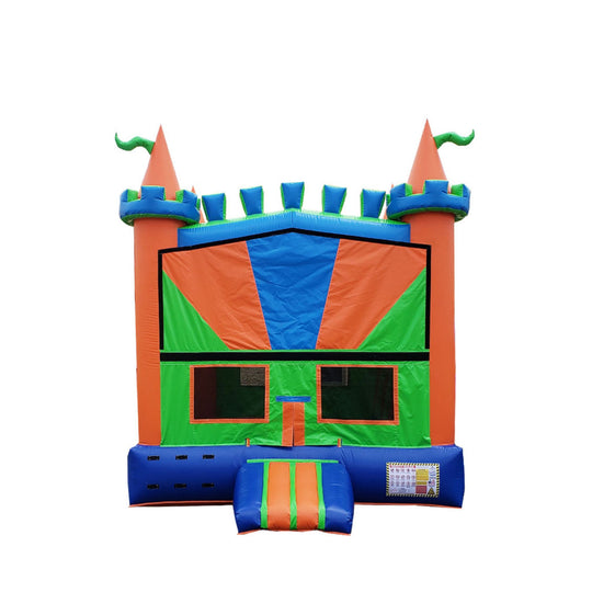 Colorful BM-642 Turbo Jumper features a vibrant design with orange, green, and blue, showcasing a castle theme and an Colorful BM-642 Turbo Jumper features a vibrant design with orange, green, and blue, showcasing a castle theme and an