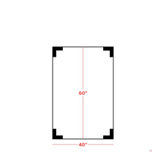 A blank rectangular banner design with dimensions of 40" by 60", suitable for a custom event banner.