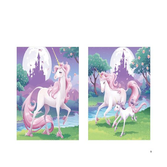 Two whimsical unicorn illustrations with a castle backdrop, perfect for a custom event banner.