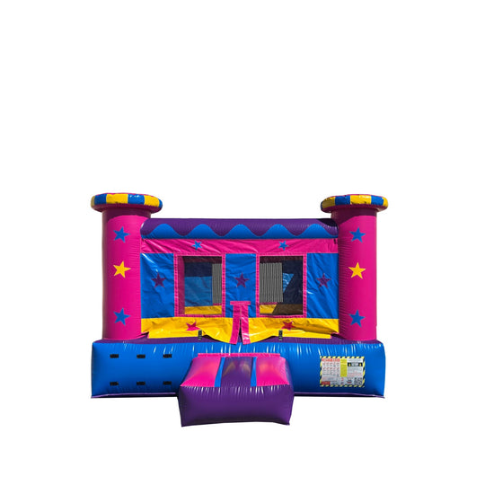 B-689 pink indoor commercial bounce house 13x13 product view