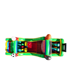 Colorful IN-880 Sport Obstacle Course featuring various sports-themed elements, set against a white background.