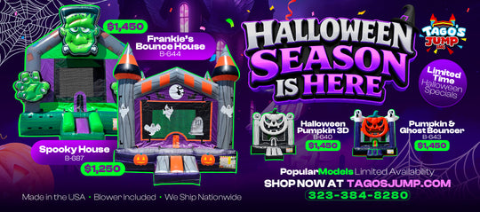 Halloween commercial inflatables promotion by Tago's Jump