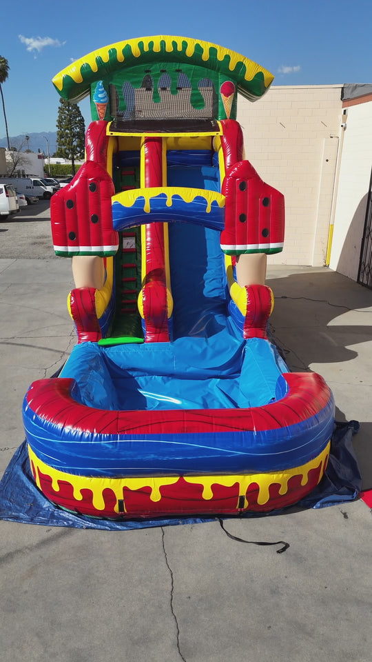 WS-250S Watermelon Ice Cream Water Slide